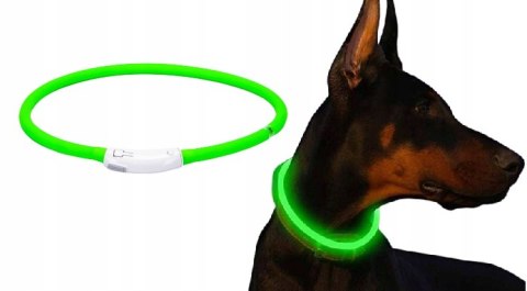 OBROŻA ŚWIECĄCA LED DLA PSA REGULOWANA USB OBROŻA ŚWIECĄCA LED DLA PSA REGULOWANA USB