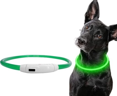 OBROŻA ŚWIECĄCA LED DLA PSA REGULOWANA USB OBROŻA ŚWIECĄCA LED DLA PSA REGULOWANA USB