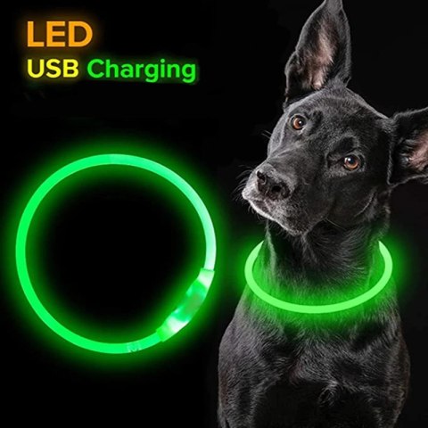 OBROŻA ŚWIECĄCA LED DLA PSA REGULOWANA USB OBROŻA ŚWIECĄCA LED DLA PSA REGULOWANA USB