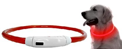 OBROŻA ŚWIECĄCA LED DLA PSA REGULOWANA USB OBROŻA ŚWIECĄCA LED DLA PSA REGULOWANA USB