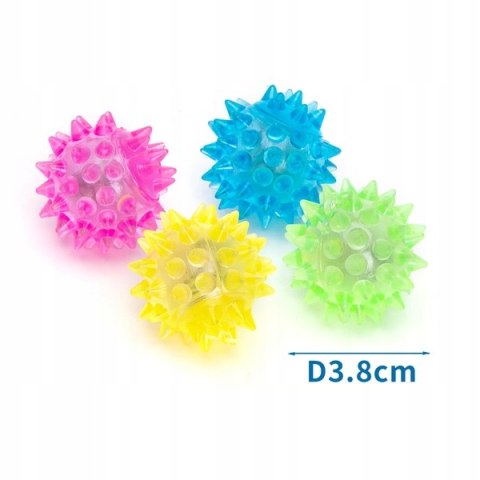 Piłeczka dla psa małego pieska JEŻYK świecąca sensoryczna LED 3,8 cm Piłeczka dla psa małego pieska JEŻYK świecąca sensoryczna LED 3,8 cm