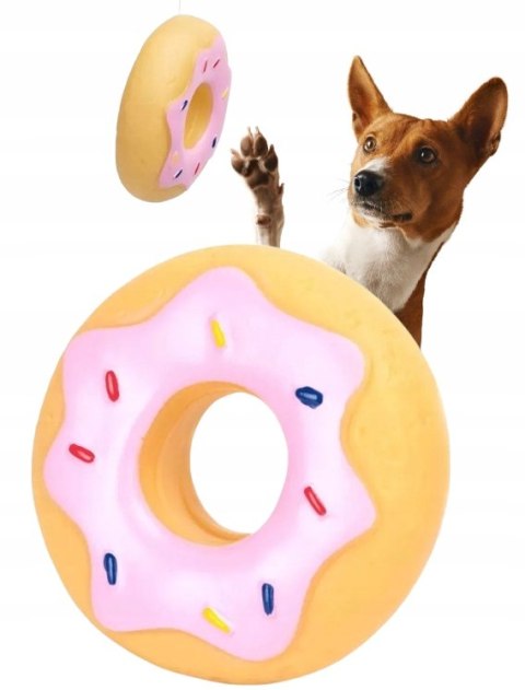 ZABAWKA DLA PSA DONUT PĄCZEK WINYLOWA ZABAWKA PISZCZĄCA 11cm ZABAWKA DLA PSA DONUT PĄCZEK WINYLOWA ZABAWKA PISZCZĄCA 11cm