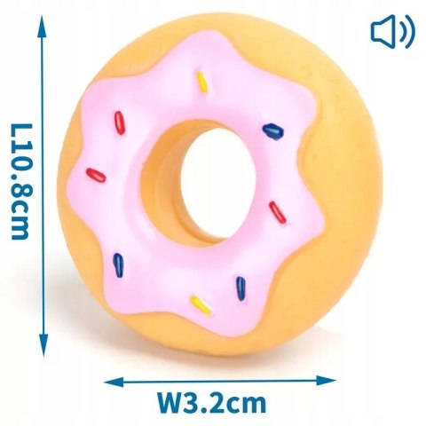 ZABAWKA DLA PSA DONUT PĄCZEK WINYLOWA ZABAWKA PISZCZĄCA 11cm ZABAWKA DLA PSA DONUT PĄCZEK WINYLOWA ZABAWKA PISZCZĄCA 11cm