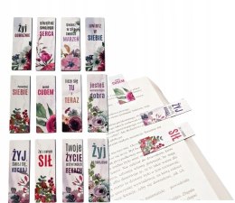 ZAKŁADKI magnetyczne DO KSIĄŻEK klipsy spinacze + organizer 12 sztuk