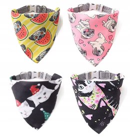 Chusta bandana ozdobna apaszka z obrożą spacerową dla psa psów 18-30cm