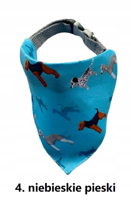 Chusta bandana ozdobna apaszka z obrożą spacerową dla psa psów 30-40cm Chusta bandana ozdobna apaszka z obrożą spacerową dla psa psów 30-40cm