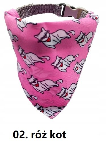 Chusta bandana ozdobna apaszka z obrożą spacerową dla psa psów 30-40cm Chusta bandana ozdobna apaszka z obrożą spacerową dla psa psów 30-40cm