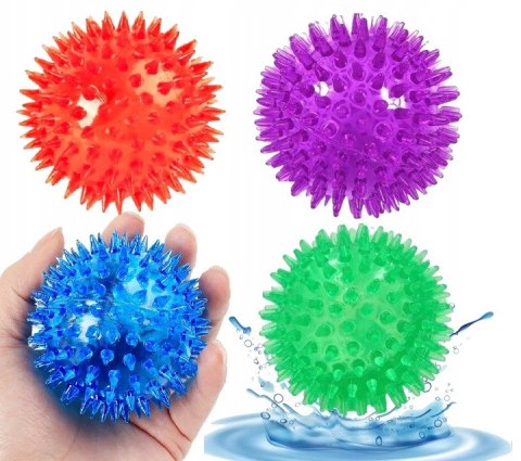 Piłka dla psa JEŻYK świecąca sensoryczna LED PIŁECZKA 5,5 cm