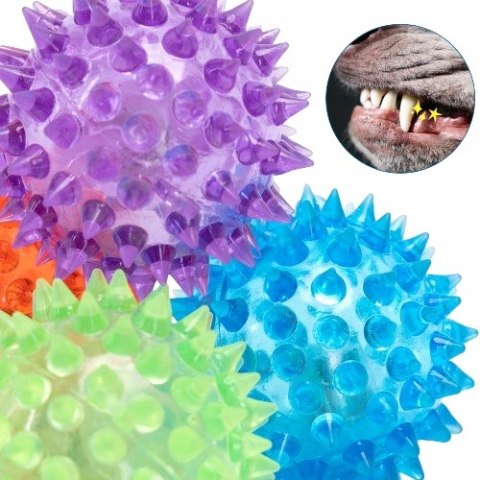 Piłka dla psa JEŻYK świecąca sensoryczna LED PIŁECZKA 5,5 cm Piłka dla psa JEŻYK świecąca sensoryczna LED PIŁECZKA 5,5 cm