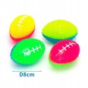 Piłka dla psa świecąca sensoryczna z wypustkami rugby LED 8 cm