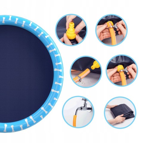 ZRASZACZ mata wodna dla psa brodzik basen 100 cm ZRASZACZ mata wodna dla psa brodzik basen 100 cm