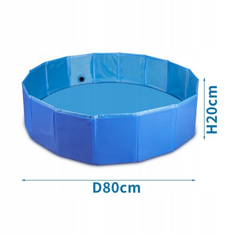 BASEN dla psa zwierząt składany na lato upał 80x20cm BASEN dla psa zwierząt składany na lato upał 80x20cm