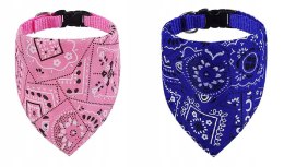Chusta bandana ozdobna apaszka z obrożą spacerową S dla psa psów 25-40 cm