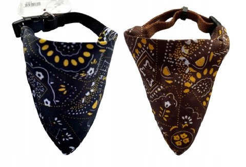 Chusta bandana ozdobna apaszka z obrożą spacerową S dla psa psów 25-40 cm Chusta bandana ozdobna apaszka z obrożą spacerową S dla psa psów 25-40 cm
