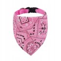 Chusta bandana ozdobna apaszka z obrożą spacerową S dla psa psów 25-40 cm