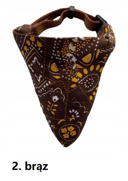 Chusta bandana ozdobna apaszka z obrożą spacerową S dla psa psów 25-40 cm Chusta bandana ozdobna apaszka z obrożą spacerową S dla psa psów 25-40 cm