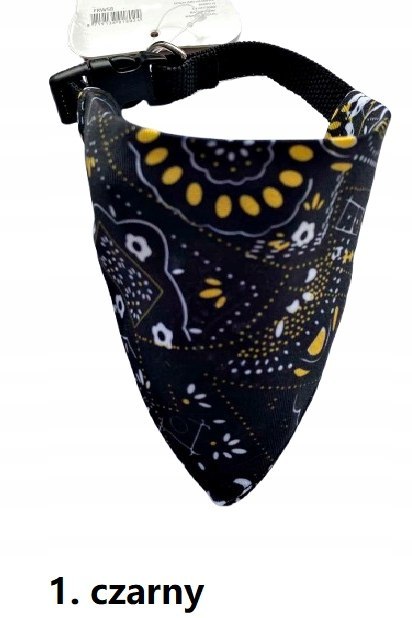 Chusta bandana ozdobna apaszka z obrożą spacerową S dla psa psów 25-40 cm Chusta bandana ozdobna apaszka z obrożą spacerową S dla psa psów 25-40 cm