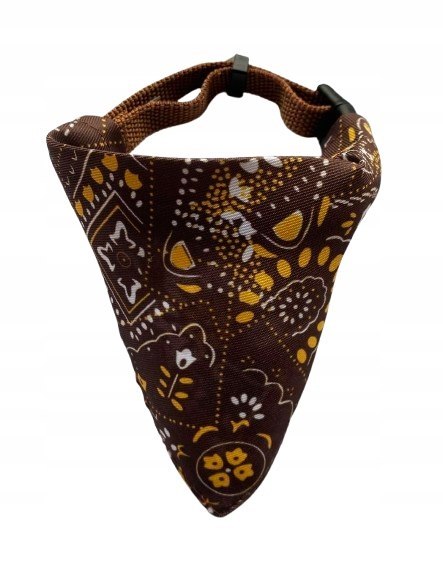 Chusta bandana ozdobna apaszka z obrożą spacerową S dla psa psów 25-40 cm Chusta bandana ozdobna apaszka z obrożą spacerową S dla psa psów 25-40 cm
