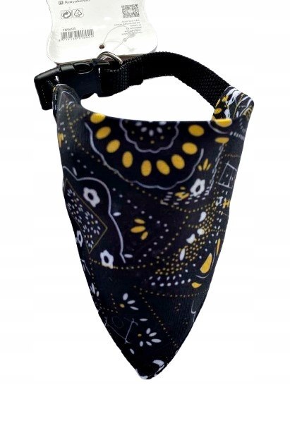 Chusta bandana ozdobna apaszka z obrożą spacerową S dla psa psów 25-40 cm Chusta bandana ozdobna apaszka z obrożą spacerową S dla psa psów 25-40 cm
