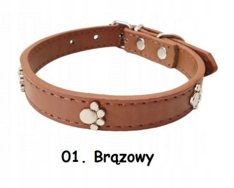 OBROŻA SKÓRZANA REGULOWANA DLA PSA ćwieki 40-51 cm OBROŻA SKÓRZANA REGULOWANA DLA PSA ćwieki 40-51 cm