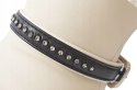 OBROŻA SKÓRZANA REGULOWANA DLA małego PSA CYRKONIE 25-31 cm