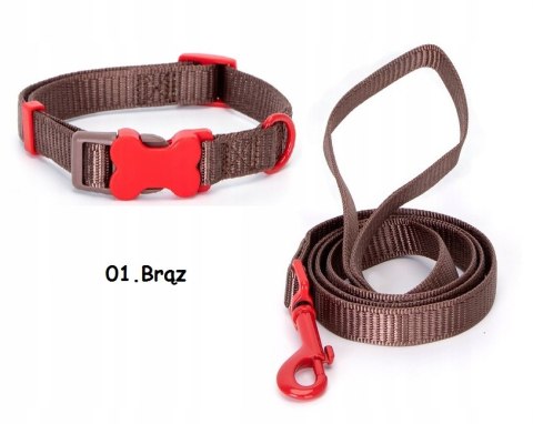 OBROŻA + SMYCZ ZESTAW dla małego psa komfortowy mocny komplet 25-40 cm OBROŻA + SMYCZ ZESTAW dla małego psa komfortowy mocny komplet 25-40 cm
