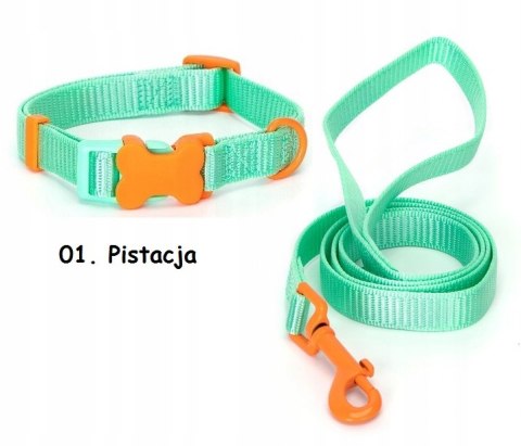 OBROŻA + SMYCZ ZESTAW dla średniego psa komfortowy komplet 30-50 cm OBROŻA + SMYCZ ZESTAW dla średniego psa komfortowy komplet 30-50 cm