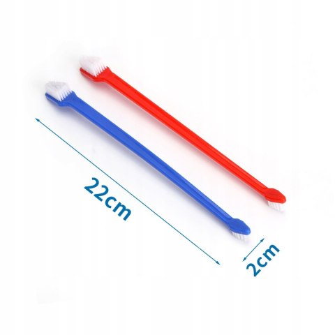 Szczotki Szczotka do mycia zębów Psa Kota dwustronna 2szt Szczotki Szczotka do mycia zębów Psa Kota dwustronna 2szt