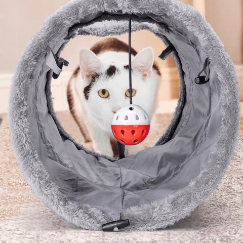 TUNEL DLA KOTA szeleszczący Z PIŁECZKĄ ZABAWKA PLUSZOWY MOCNY SKŁADANY 60cm TUNEL DLA KOTA szeleszczący Z PIŁECZKĄ ZABAWKA PLUSZOWY MOCNY SKŁADANY 60cm