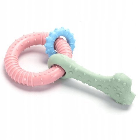 Zabawka dla małego psa szczeniaka gryzak kolce czyści zęby ring 9X8cm Zabawka dla małego psa szczeniaka gryzak kolce czyści zęby ring 9X8cm