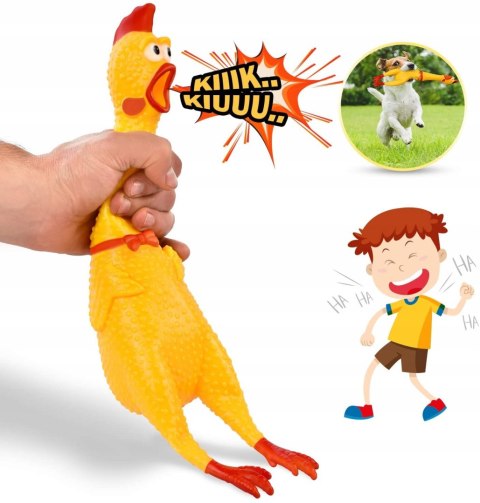 Zabawka gumowa KURCZAK dla psa piszcząca 16 cm Zabawka gumowa KURCZAK dla psa piszcząca 16 cm